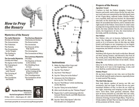 Pdf How To Pray The Rosary Printable Booklet